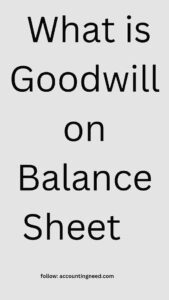 What is Goodwill on Balance Sheet